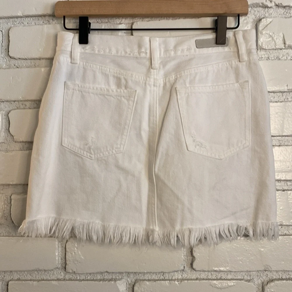Sanctuary Denim white denim skirt ripped cute - Picture 4 of 6